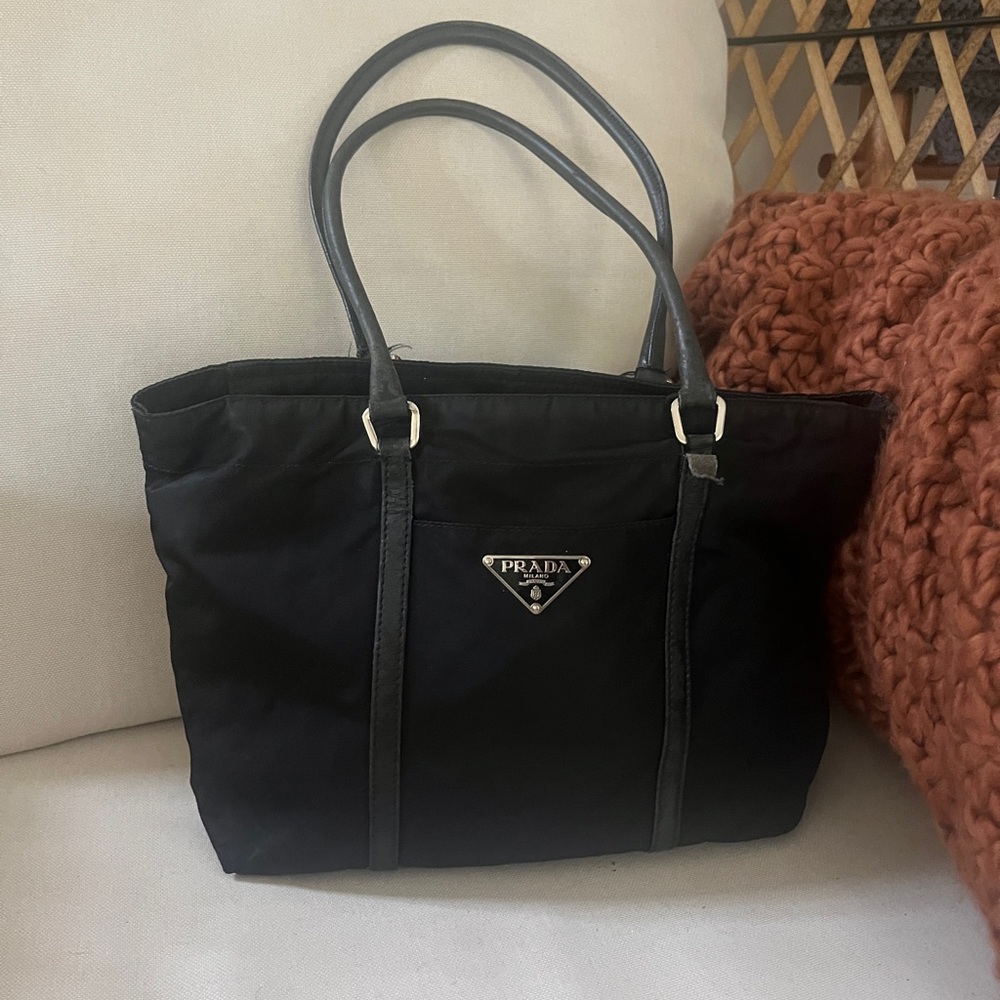 Prada Black Nylon Mini/Small Tote